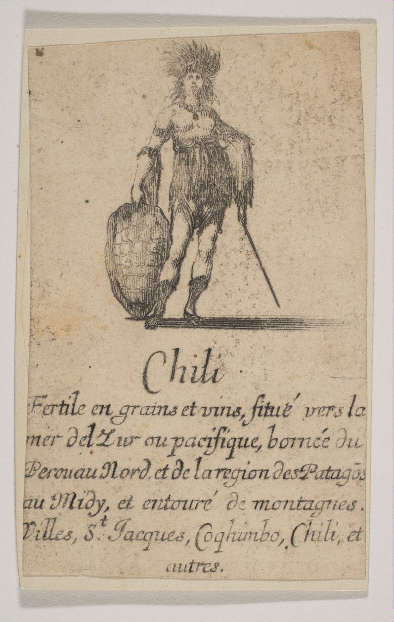 Chile, från Game of Geography Game of Geography, 1644. av Stefano della Bella