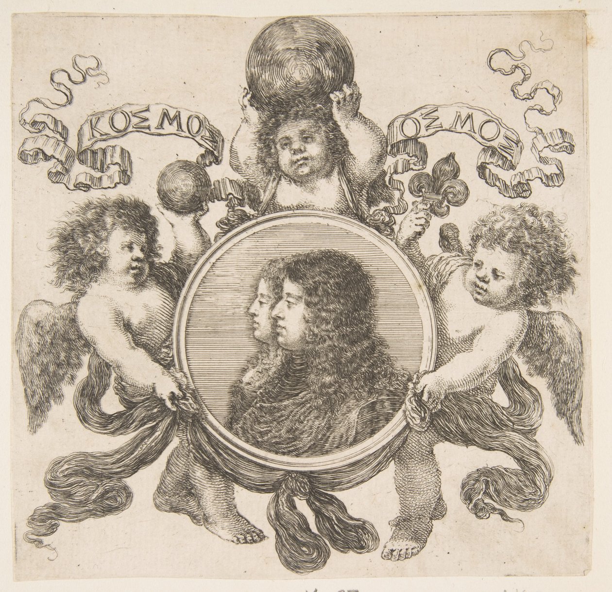 Cosimo de Medici, prins av Toscana, och hans fru, Marguerite Louise dOrleans, 1661. av Stefano della Bella