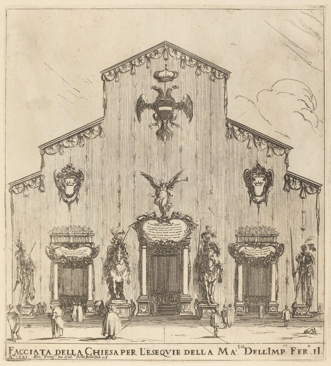 Fasad av kyrkan San Lorenzo, Florens av Stefano della Bella