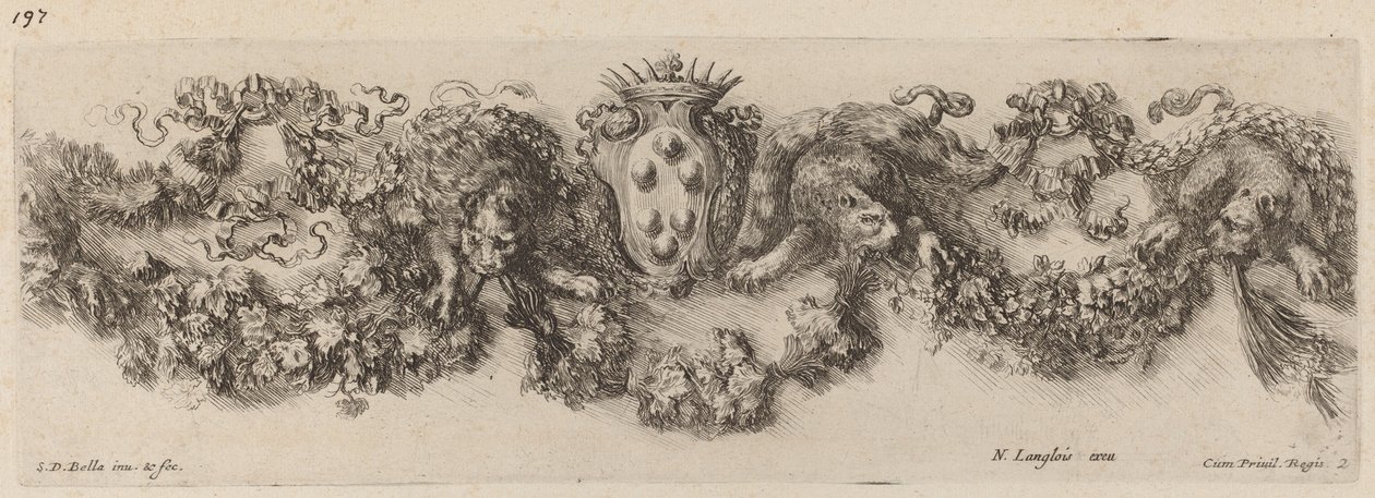 Festong med Medicis vapen, troligen 1648. av Stefano della Bella
