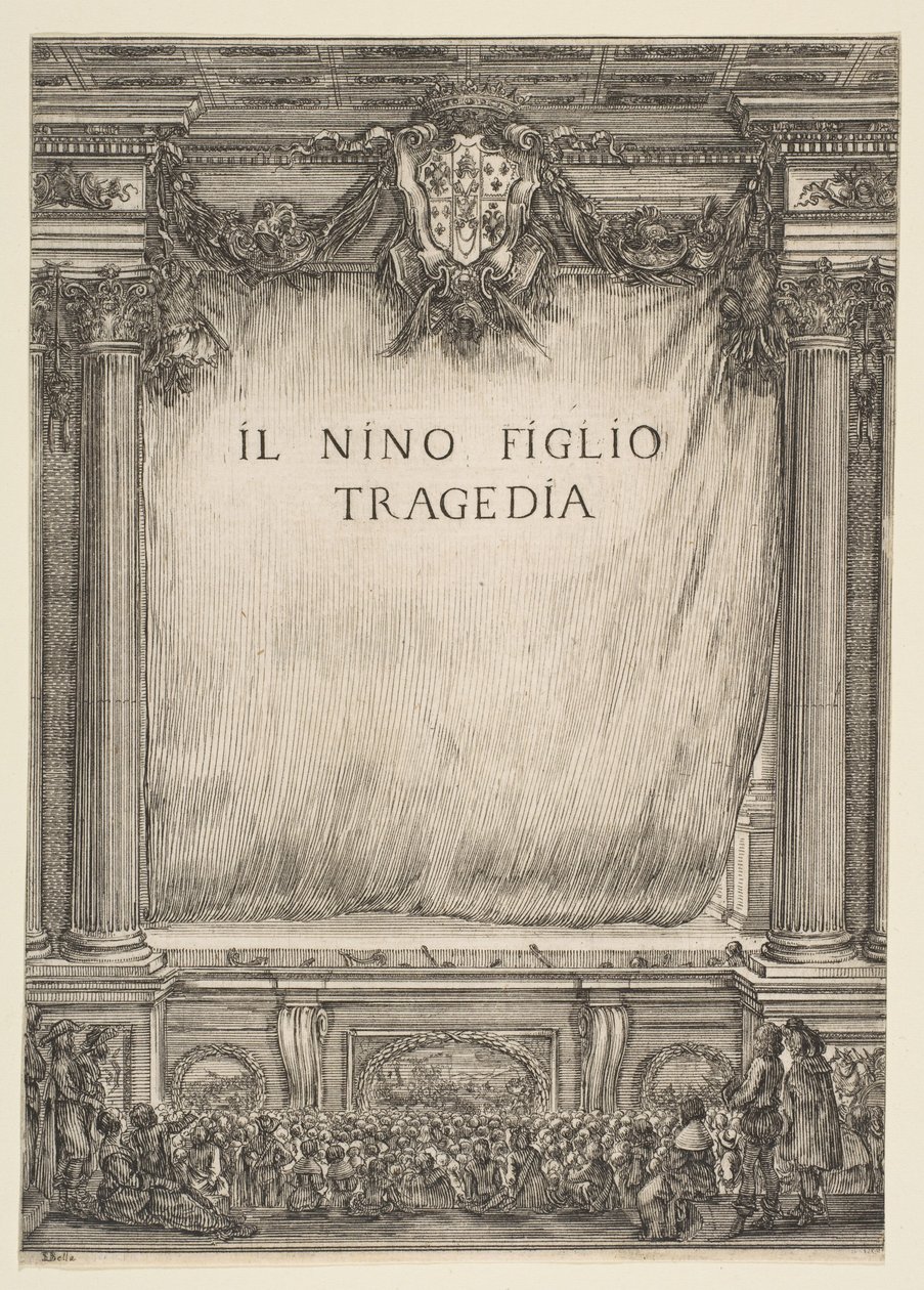 Frontispice för Il Nino Son, 1655. av Stefano della Bella