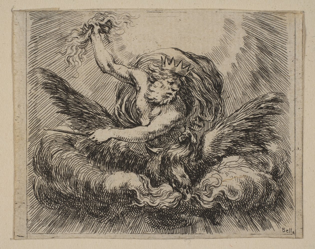 Jupiter, från Game of Mythology Game of Mythology, 1644. av Stefano della Bella