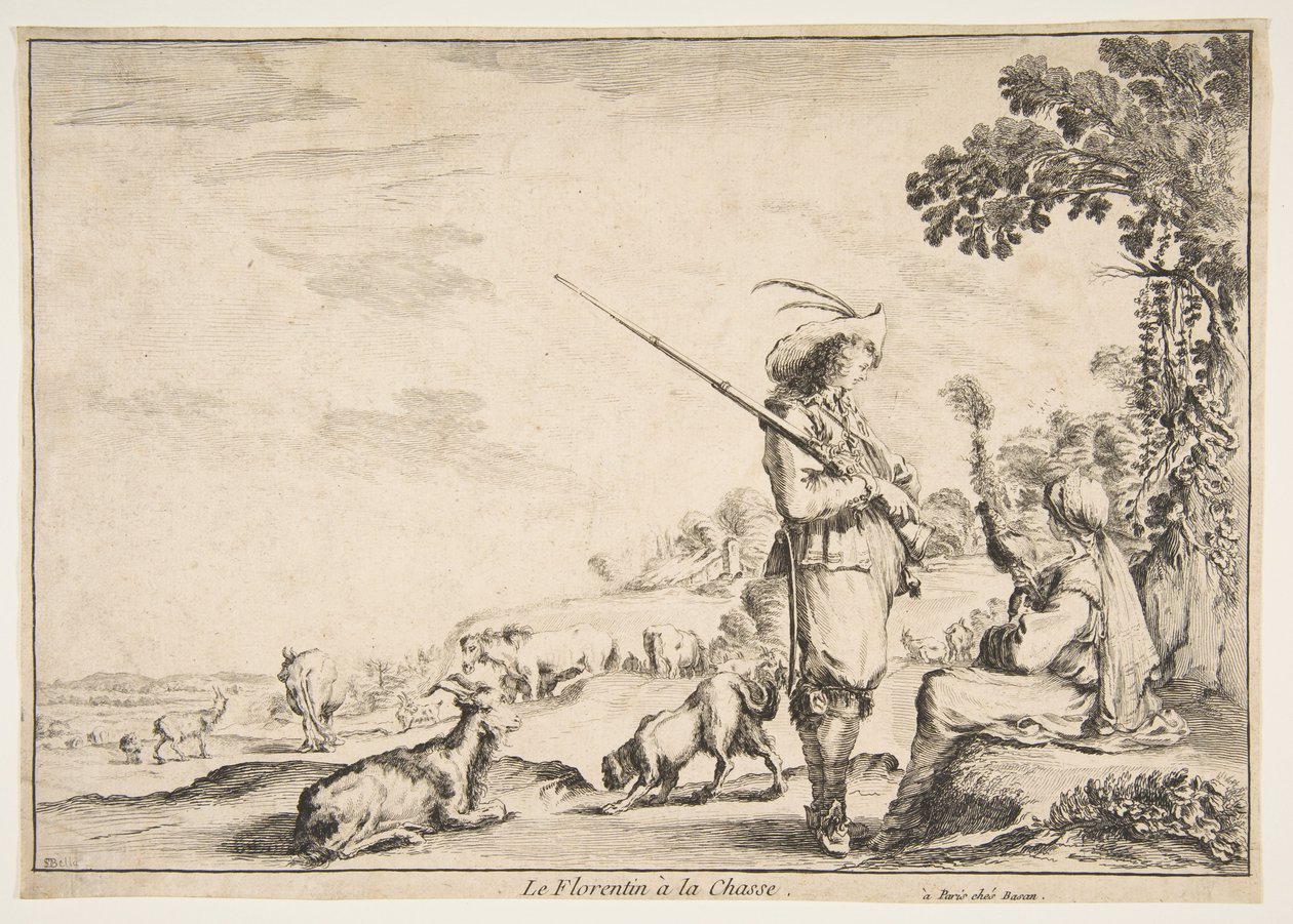 Den florentinska jakten, ca. 1654. av Stefano della Bella