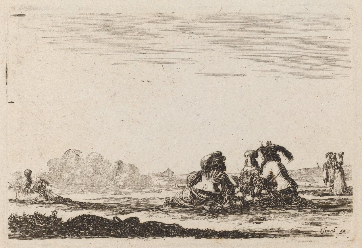 Lords and Ladies Conversing, 1642. av Stefano della Bella