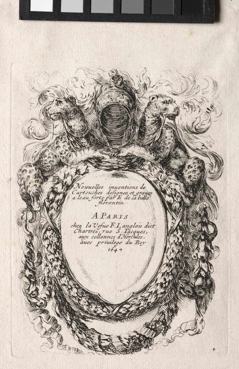 Ny modell för en kartusch, 1647. av Stefano della Bella