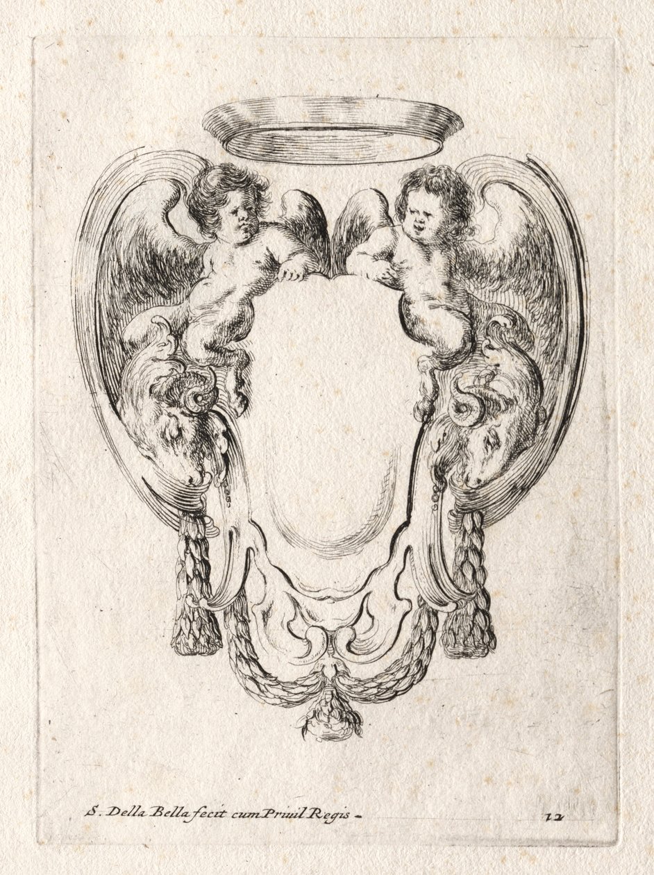 Ny modell för en kartusch, 1647. av Stefano della Bella