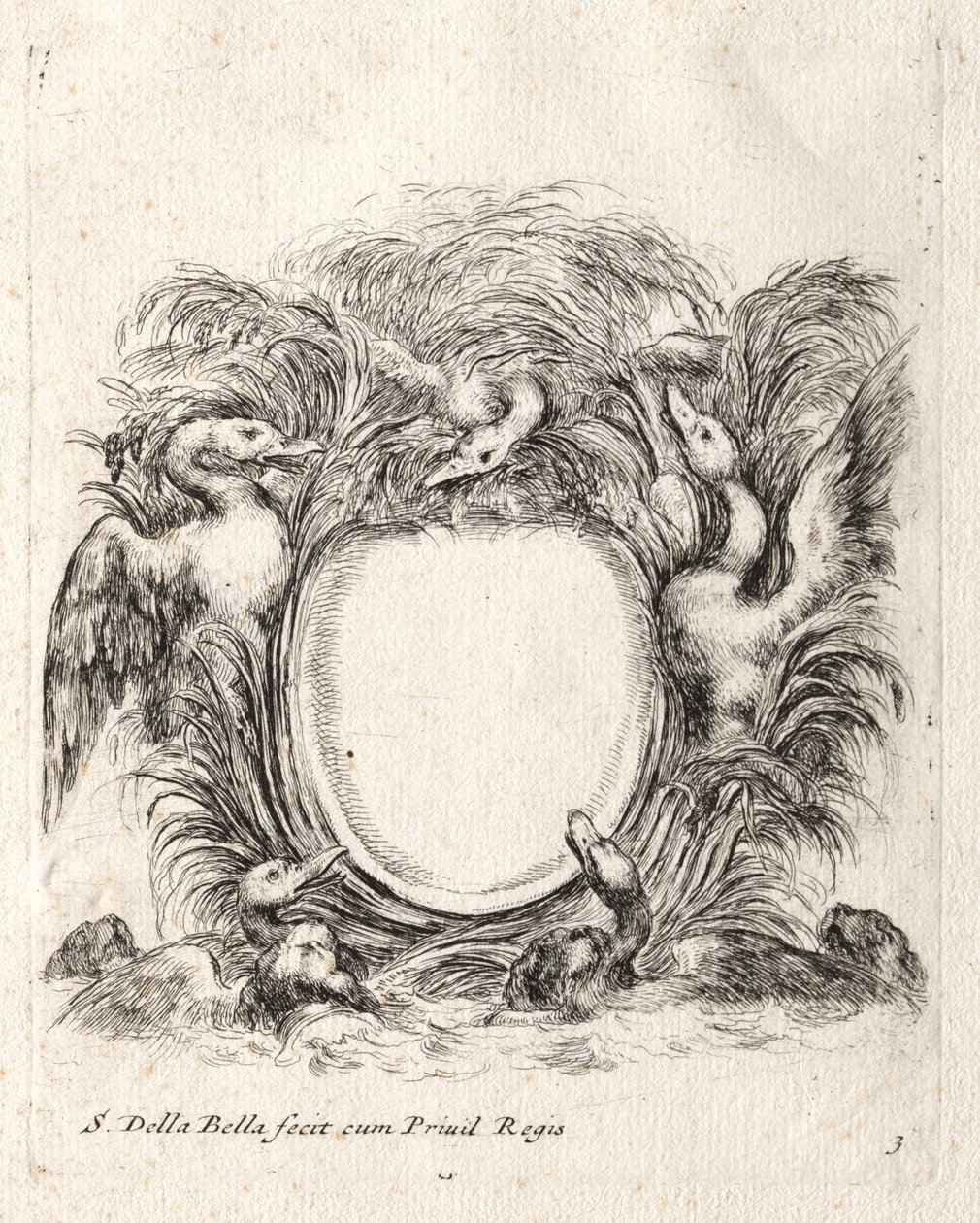 Ny modell för en kartusch, 1647. av Stefano della Bella