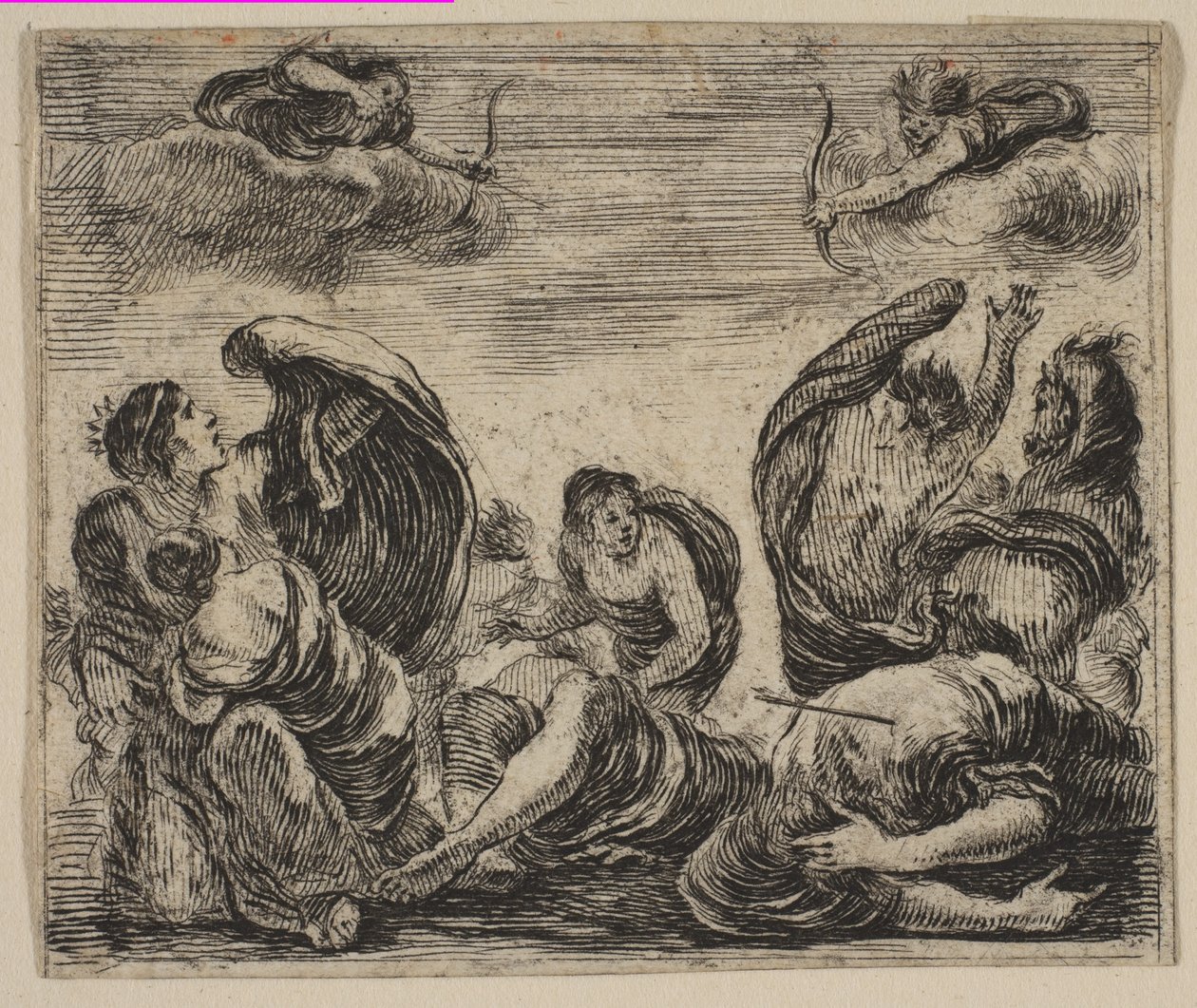 Niobe, från Game of Mythology Game of Mythology, 1644. av Stefano della Bella
