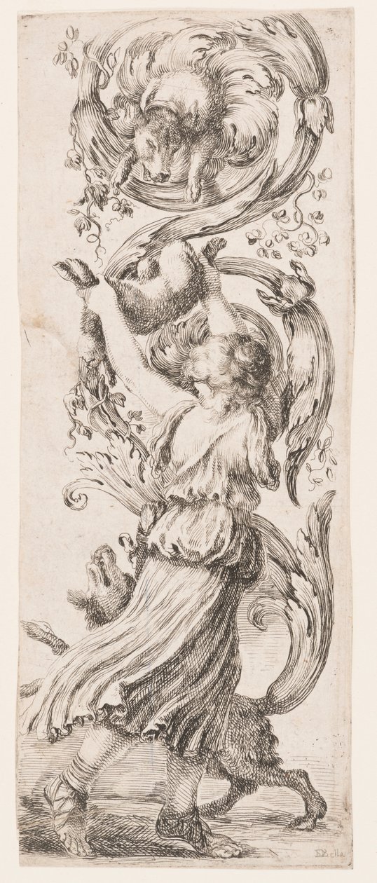 Ornament eller grotesker (Grotesque Ornament) av Stefano della Bella