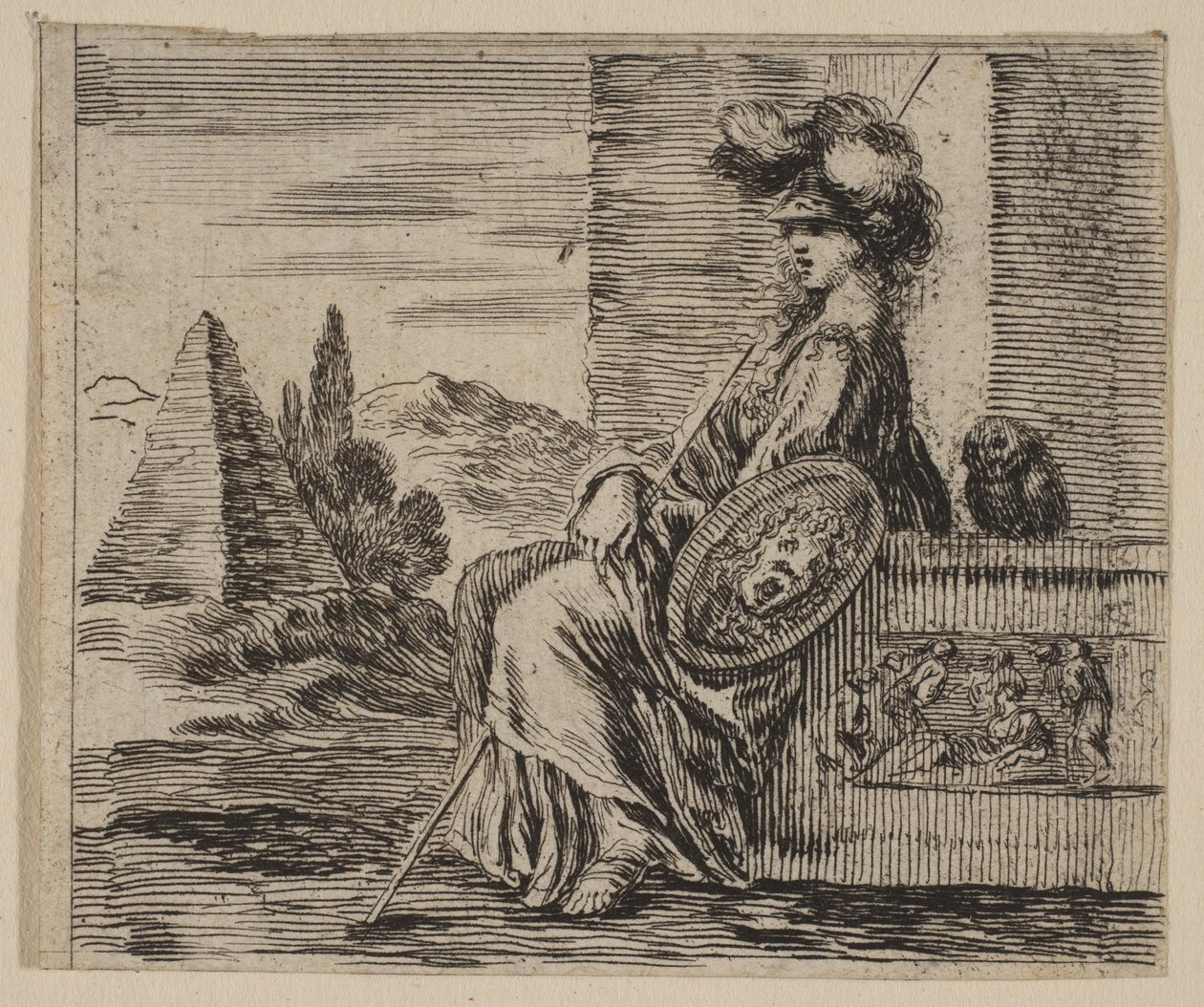 Pallas, från Game of Mythology Game of Mythology, 1644. av Stefano della Bella