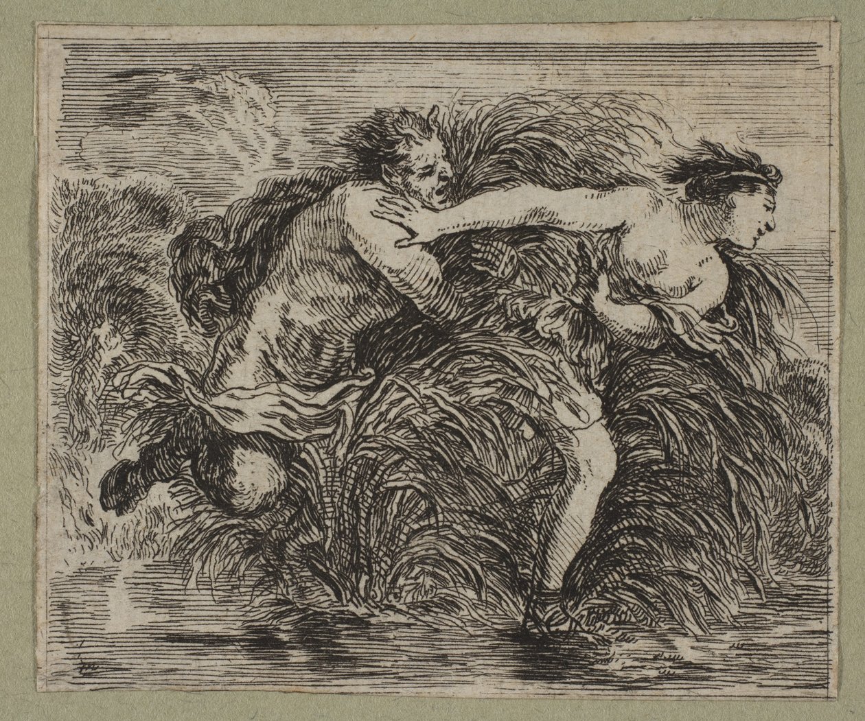 Pan och Syrinx, 1644 av Stefano della Bella