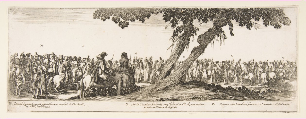 Del av ingången till den polska legationen N. O. P., 1633. av Stefano della Bella