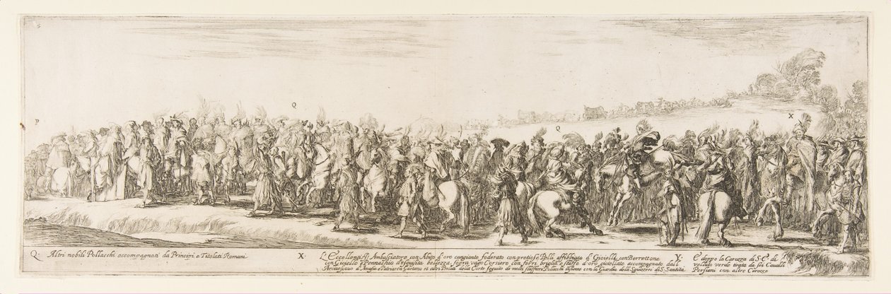 Del av ingången till den polska legationen Q.X.Y., 1633. av Stefano della Bella