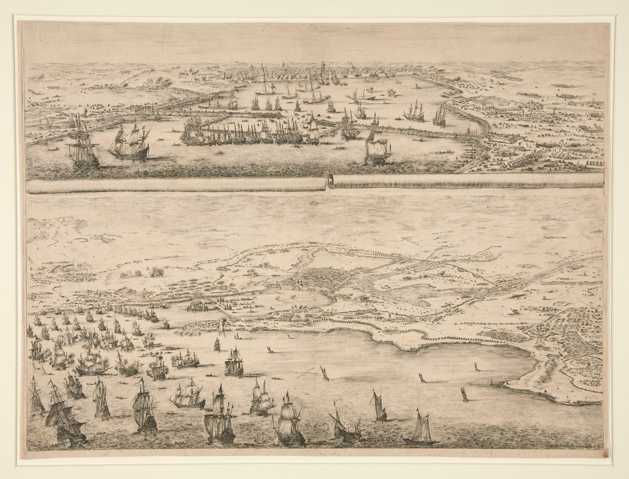 Plan för belägringen av La Rochelle, 1628 av Stefano della Bella