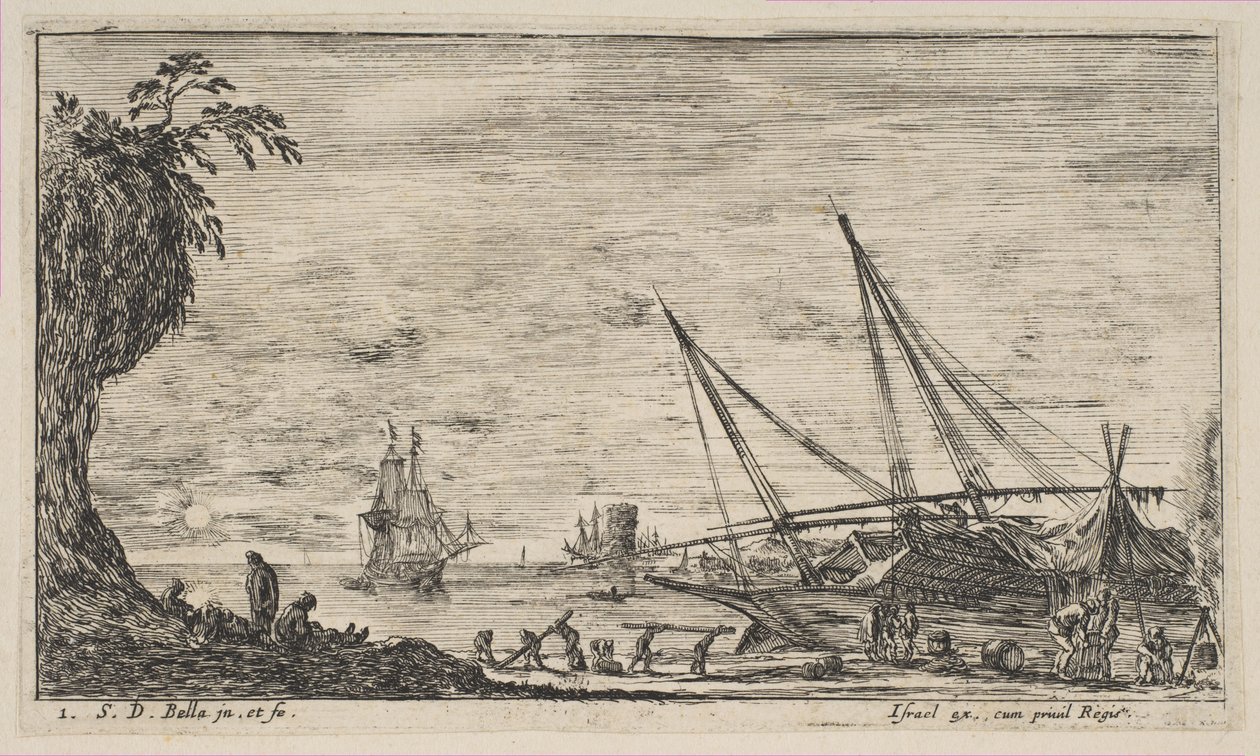 Skylt 1: hamn med fartyg, från 