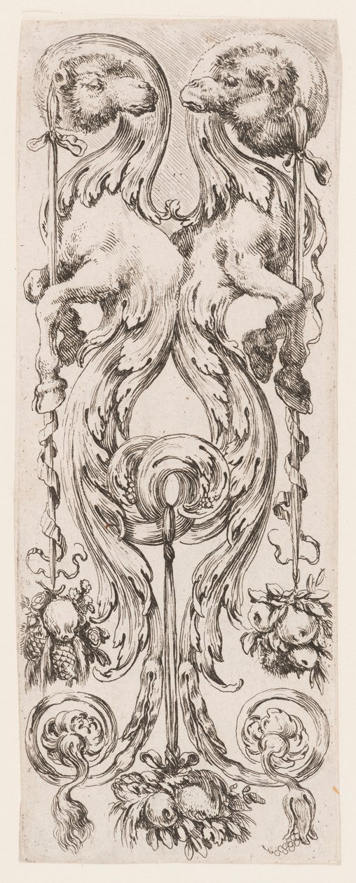 Tallrik, från Ornamenti o Grottesche (Ornament eller Grotesker) av Stefano della Bella