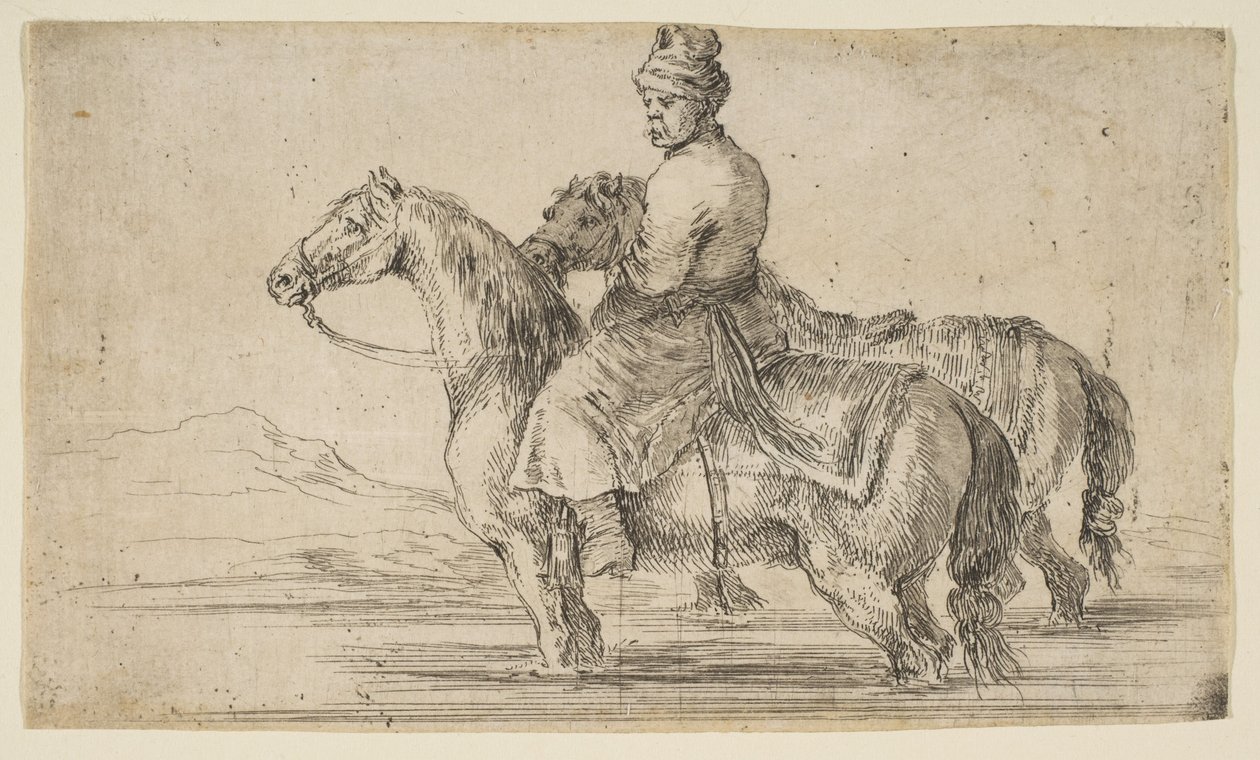 Polska brudgummen badhästar, ca. 1662. av Stefano della Bella
