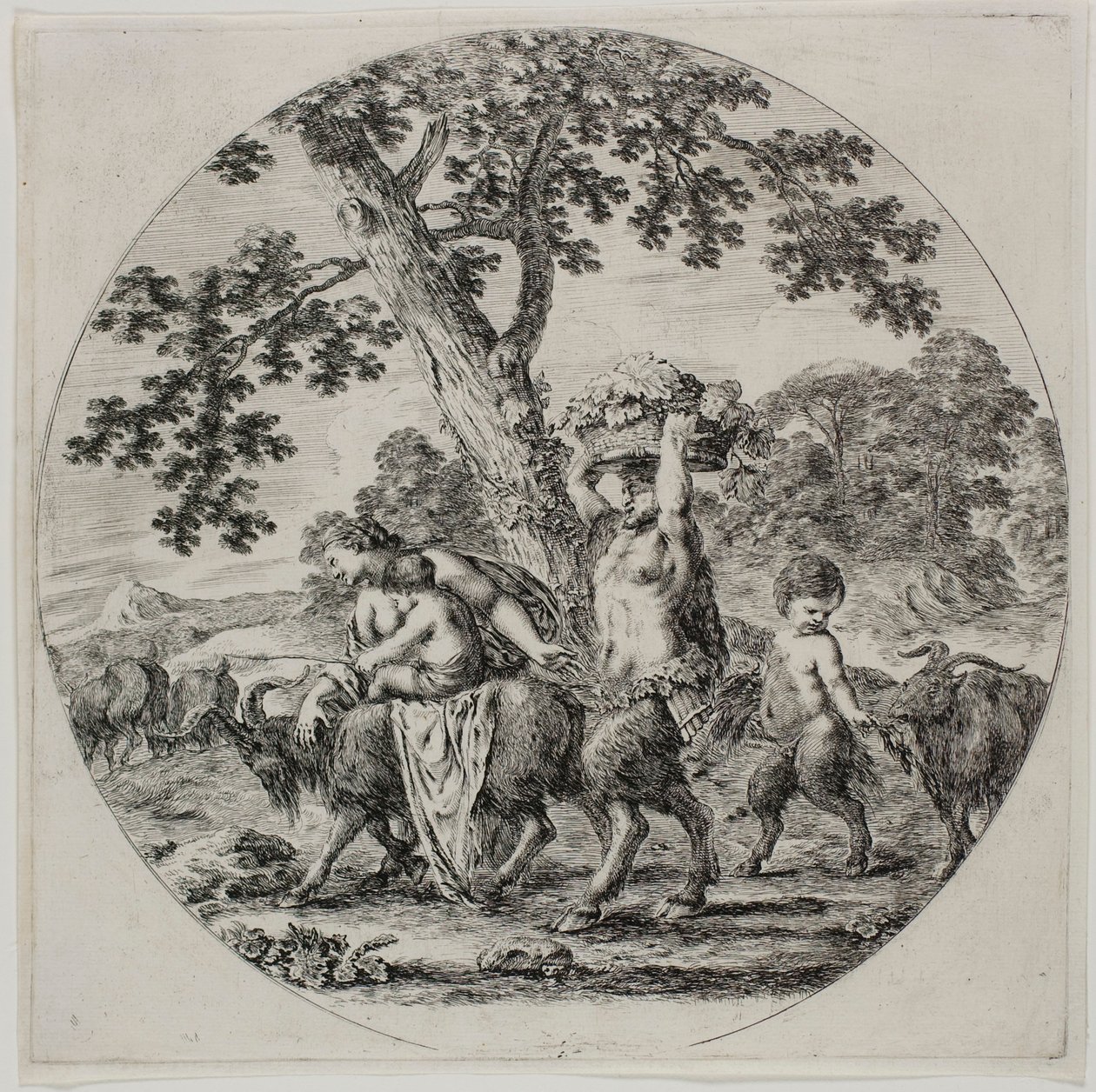 Satyrfamiljens promenader av Stefano della Bella