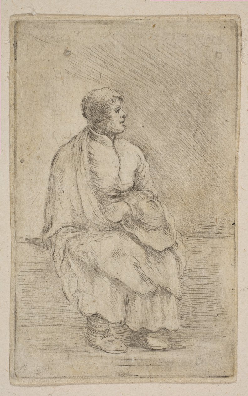Sittande Ecclesiastic, ca. 1662. av Stefano della Bella