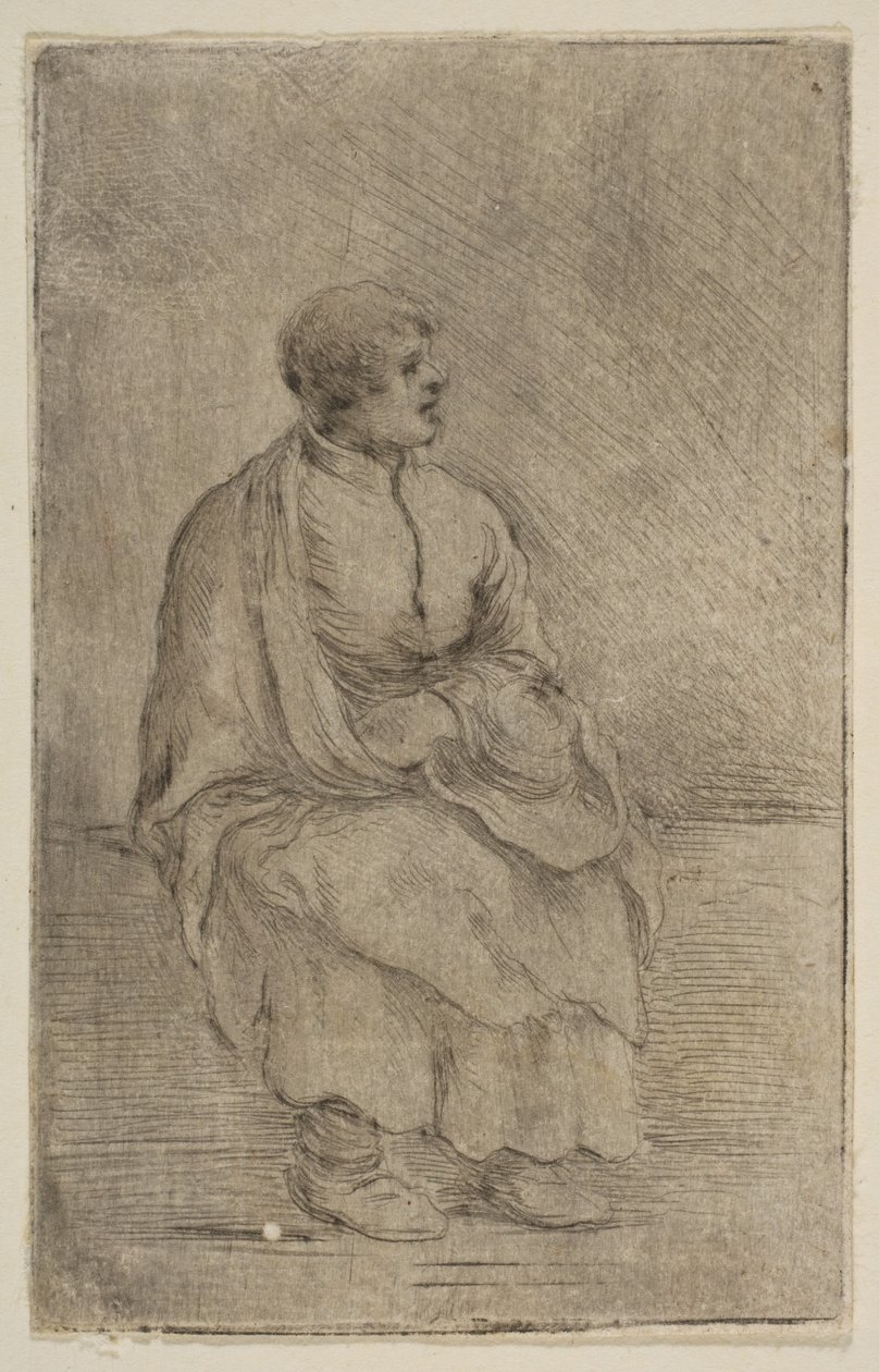 Sittande Ecclesiastic, ca. 1662. av Stefano della Bella