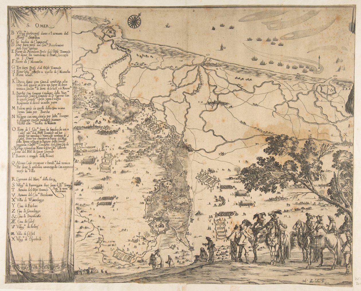 Belägringen av Saint-Omer, 1638. av Stefano della Bella