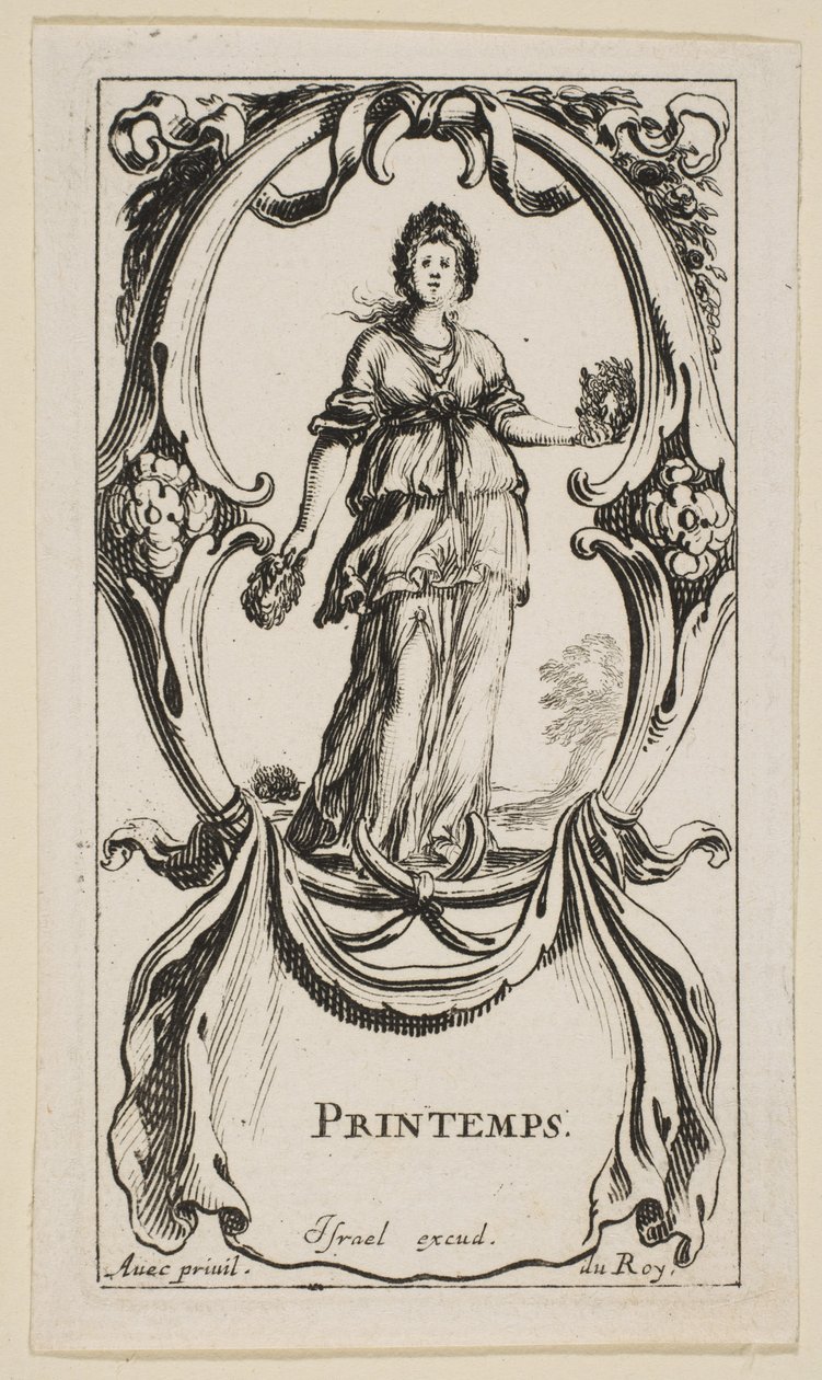 Spring Printemps, från The Four Seasons, ca. 1641. av Stefano della Bella