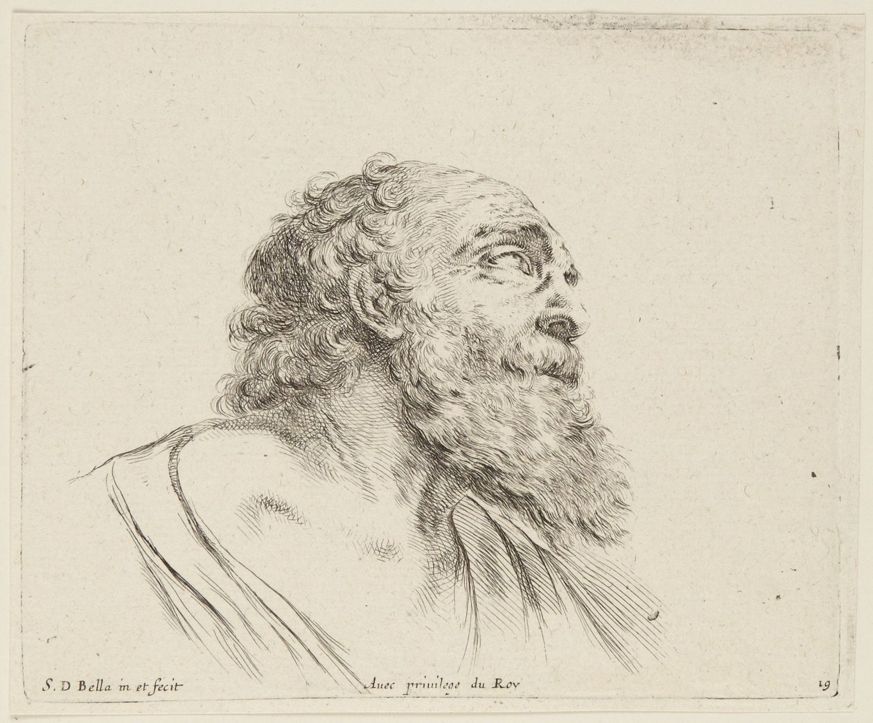Studie (Teckningens grunder, 19) av Stefano della Bella