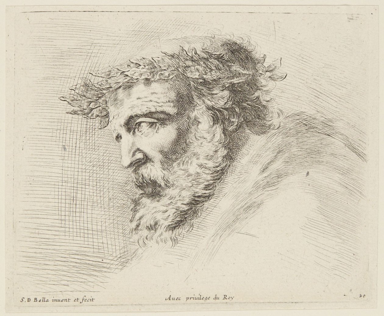 Studie (Teckningens grunder, 20) av Stefano della Bella