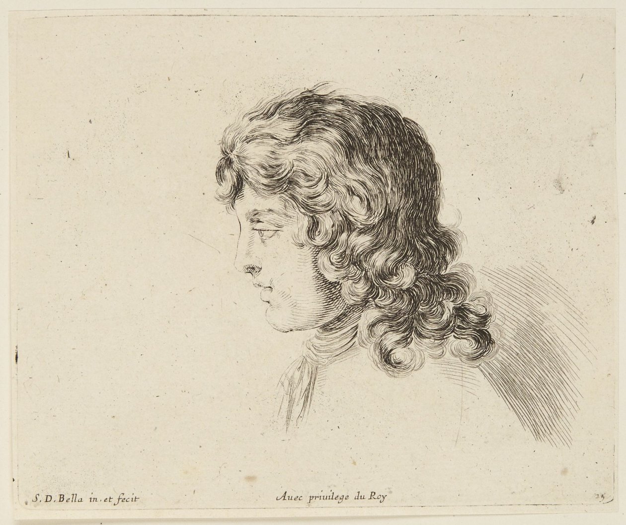 Studie (Teckningens grunder, 25) av Stefano della Bella