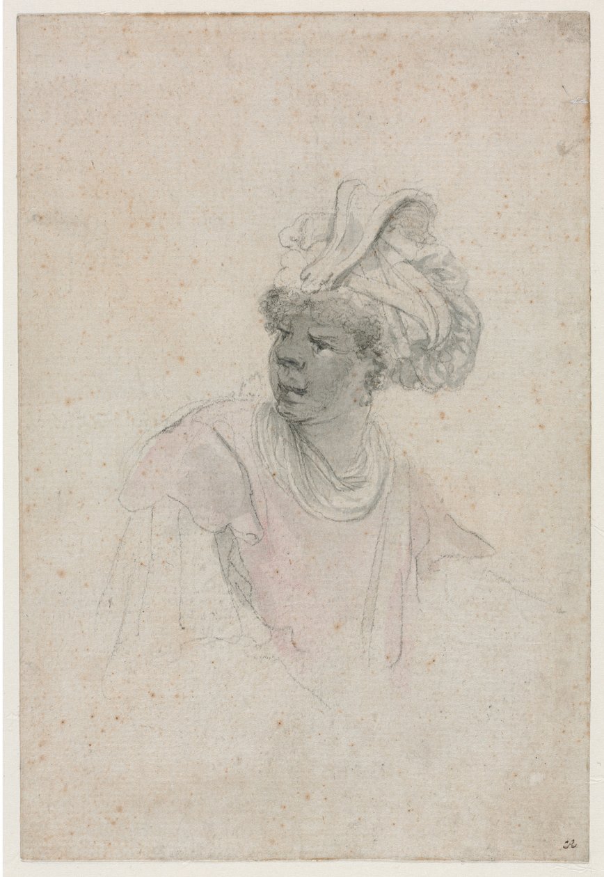 Studie av en mor, vänd åt vänster, ca. 1657. av Stefano della Bella