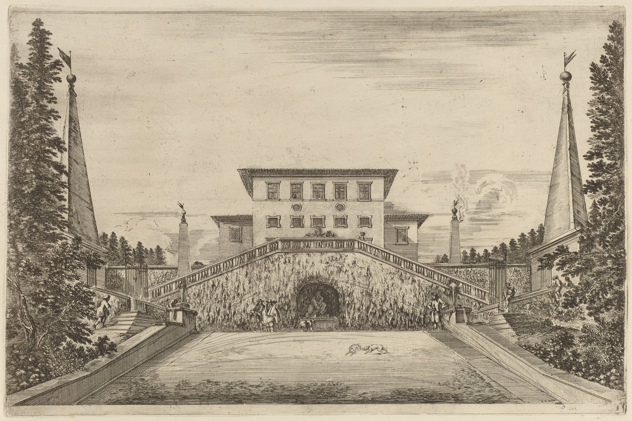 The Great Stair-Case, troligen 1653. av Stefano della Bella