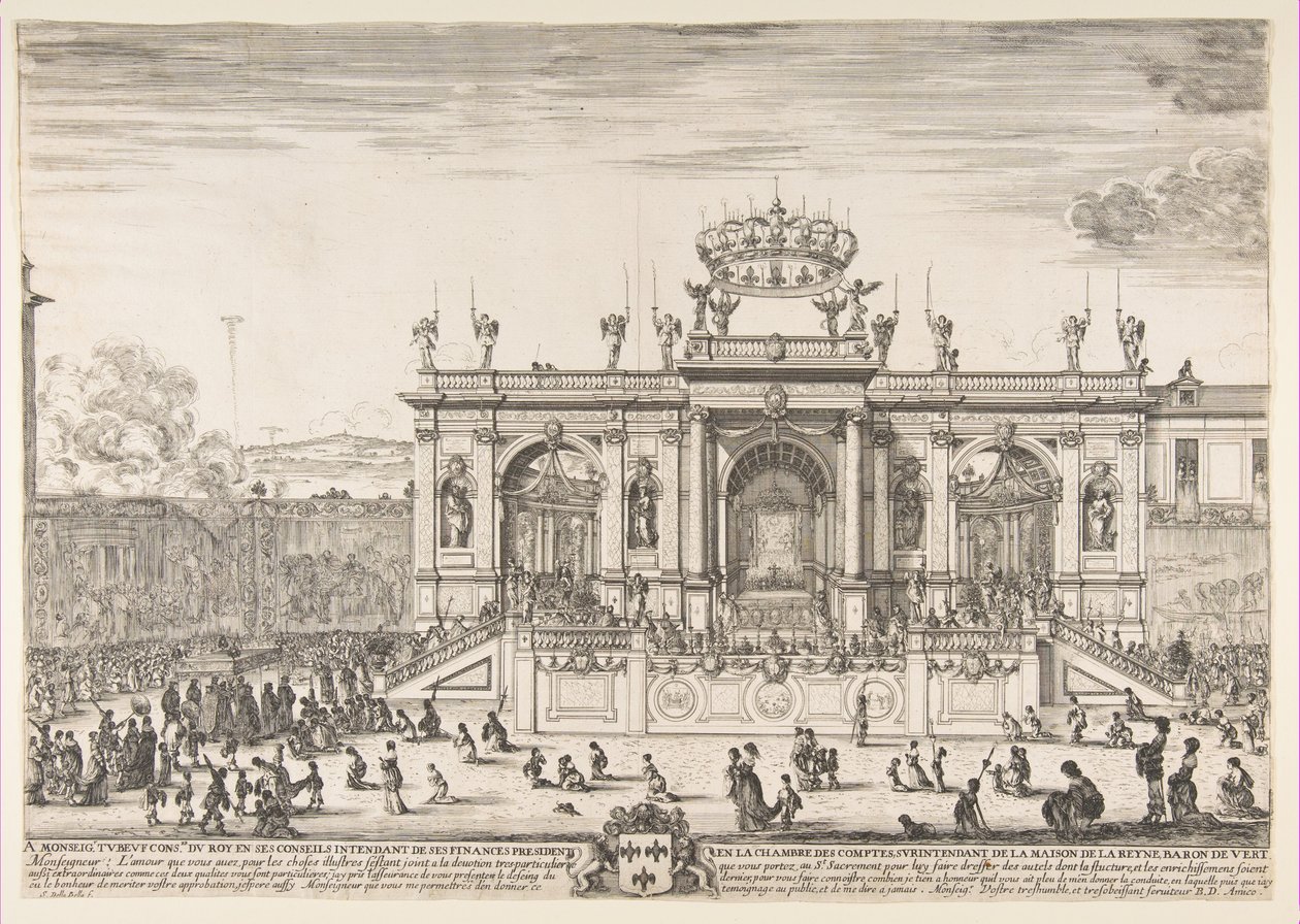 Processionen av det heliga sakramentet, ca. 1648. av Stefano della Bella