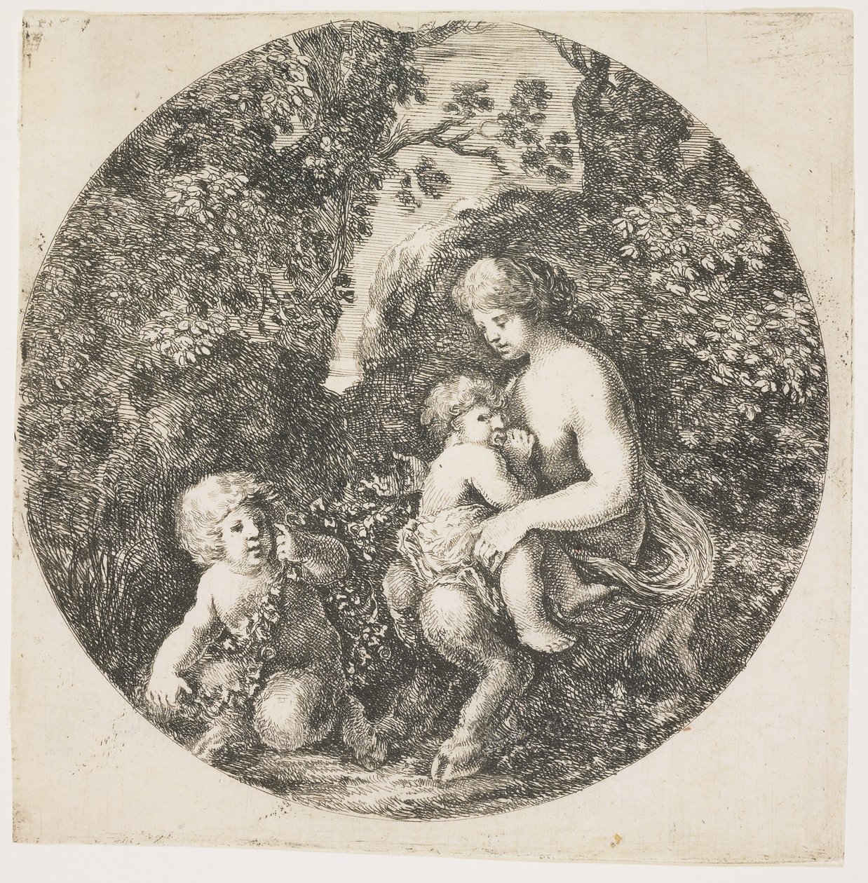 Satyrens fru, 1656 av Stefano della Bella