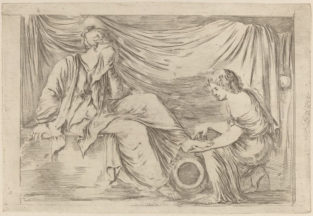 En bruds toalett. av Stefano della Bella