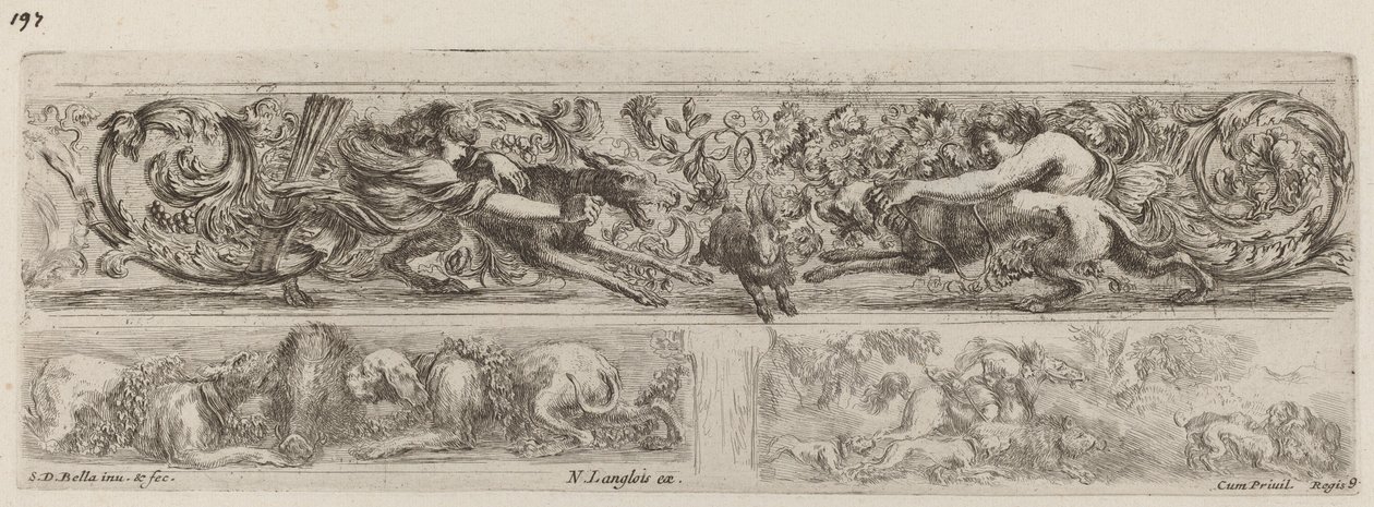 Tre prydnadsband, troligen 1648. av Stefano della Bella