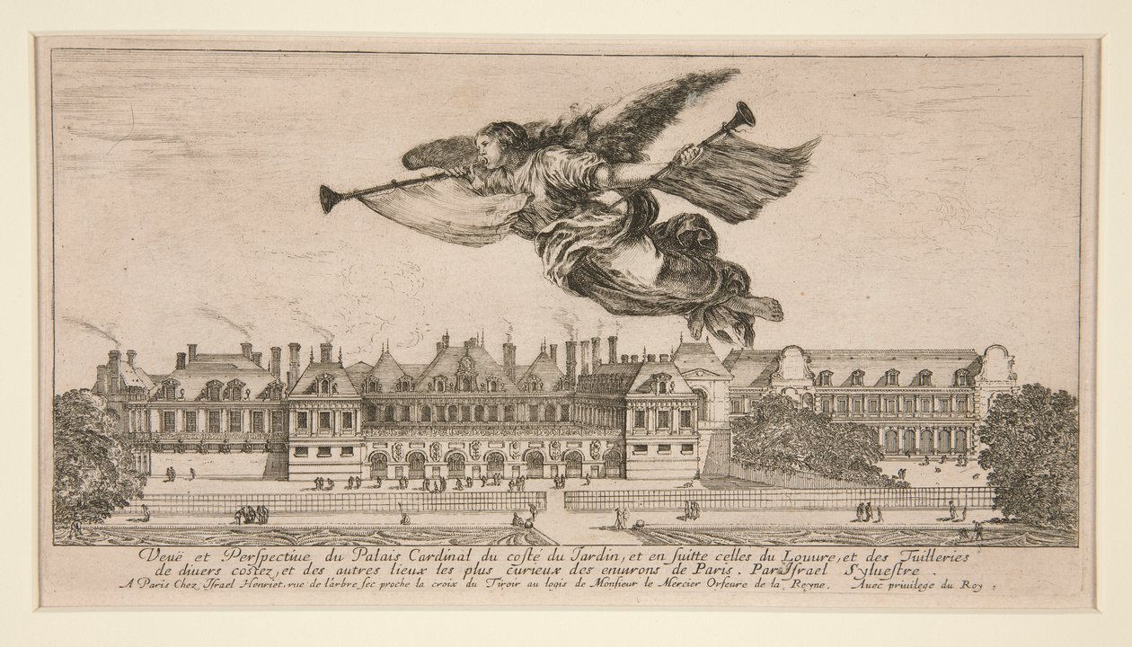 Veue et Perspective du Palais Cardinal (Utsikt och perspektiv på Cardinal Palace) av Stefano della Bella