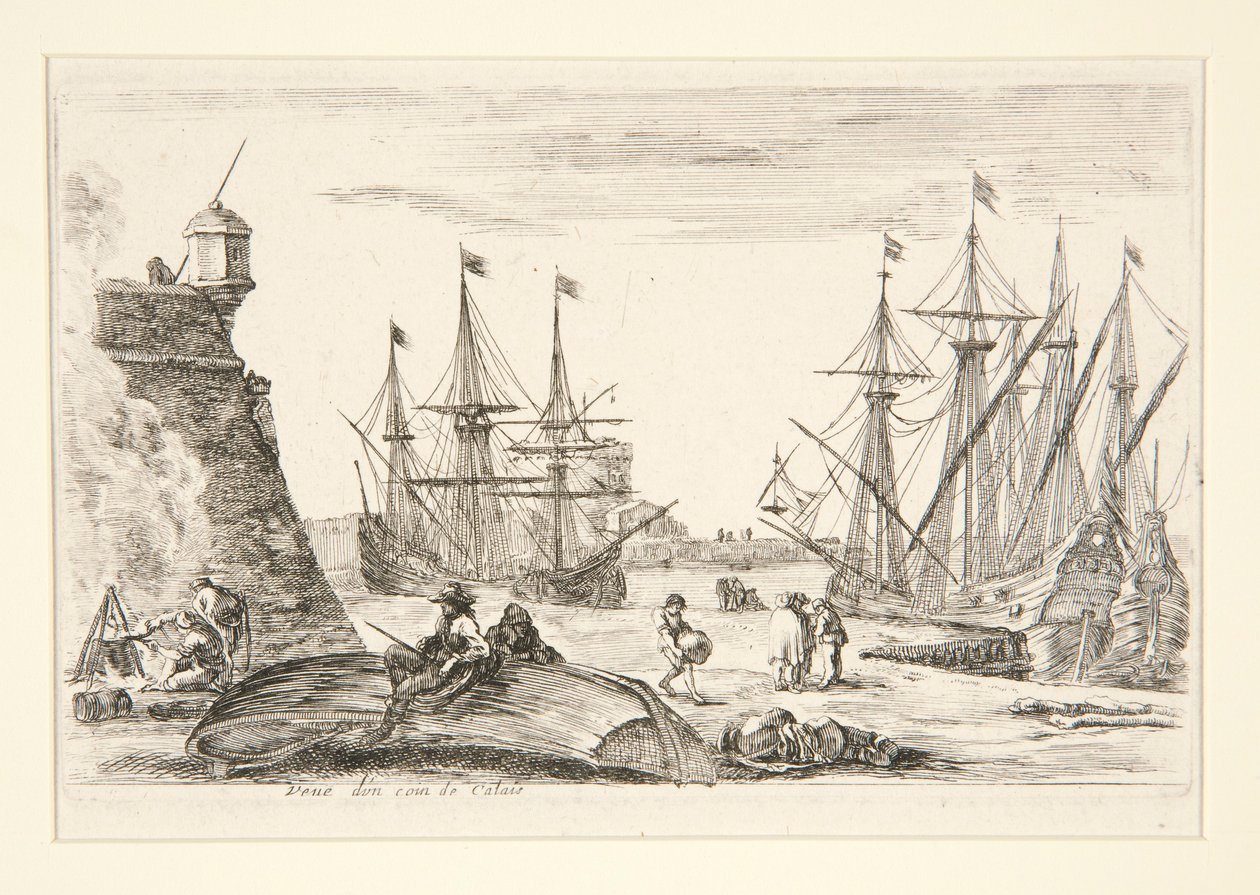 Utsikt över ett hörn av Calais (Vue d av Stefano della Bella
