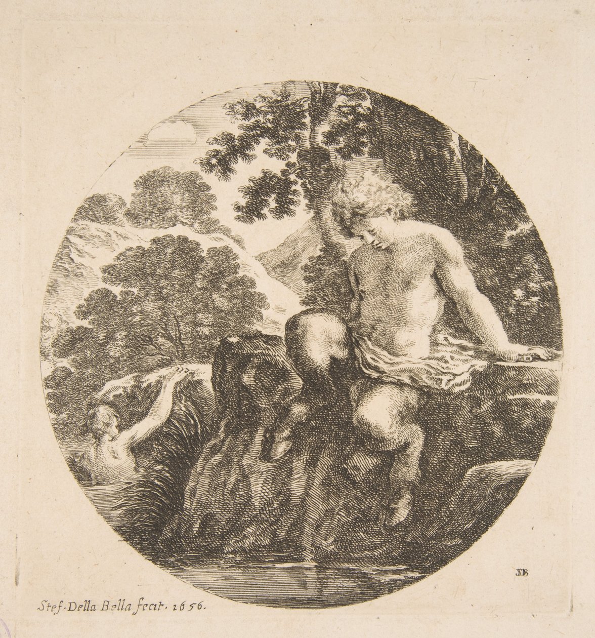 Ung Satyr på väg att bada i en flod, från 