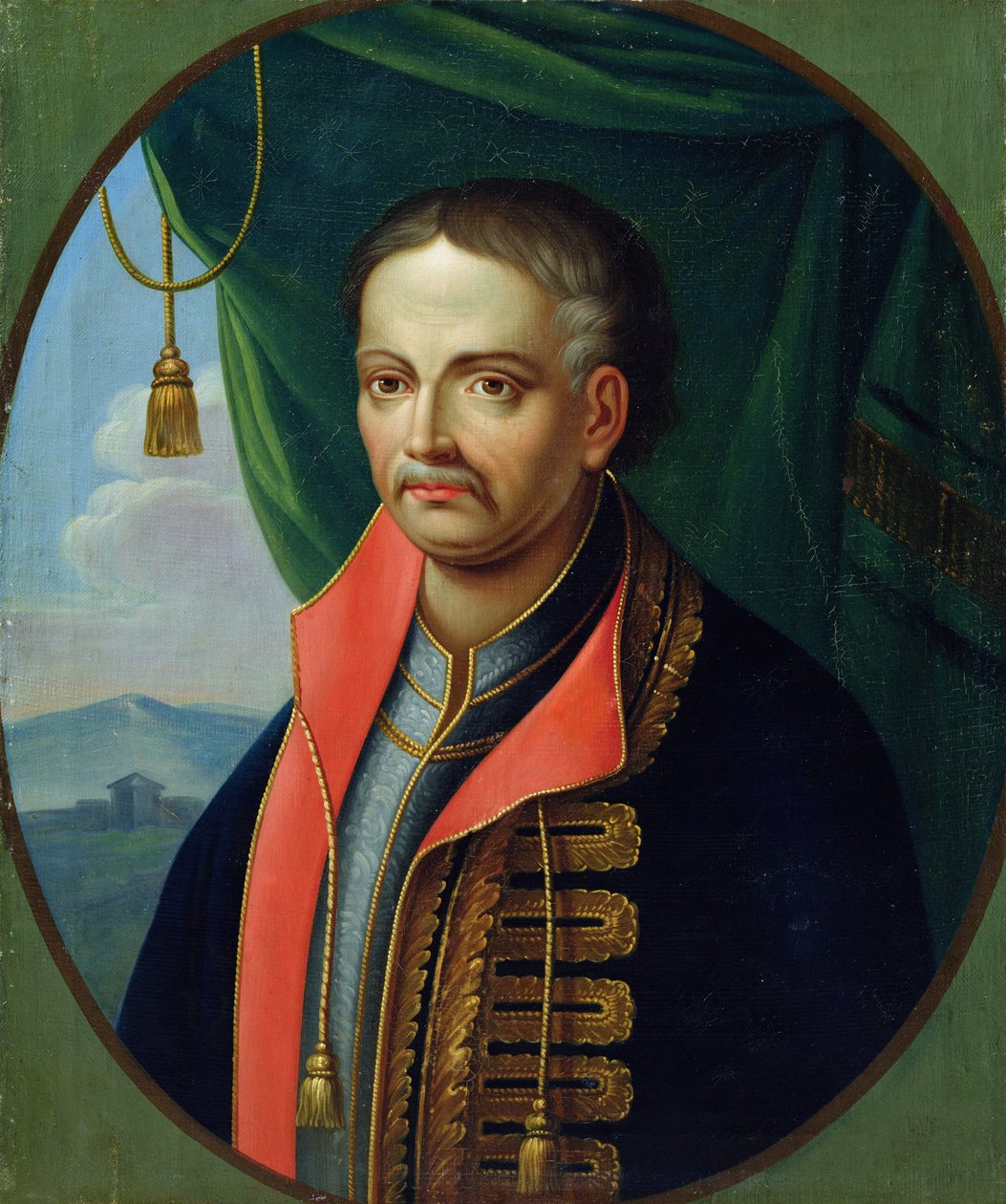 Porträtt av Ivan Mazepa, hetman av de ukrainska kosackerna av Stepan Zemlykov