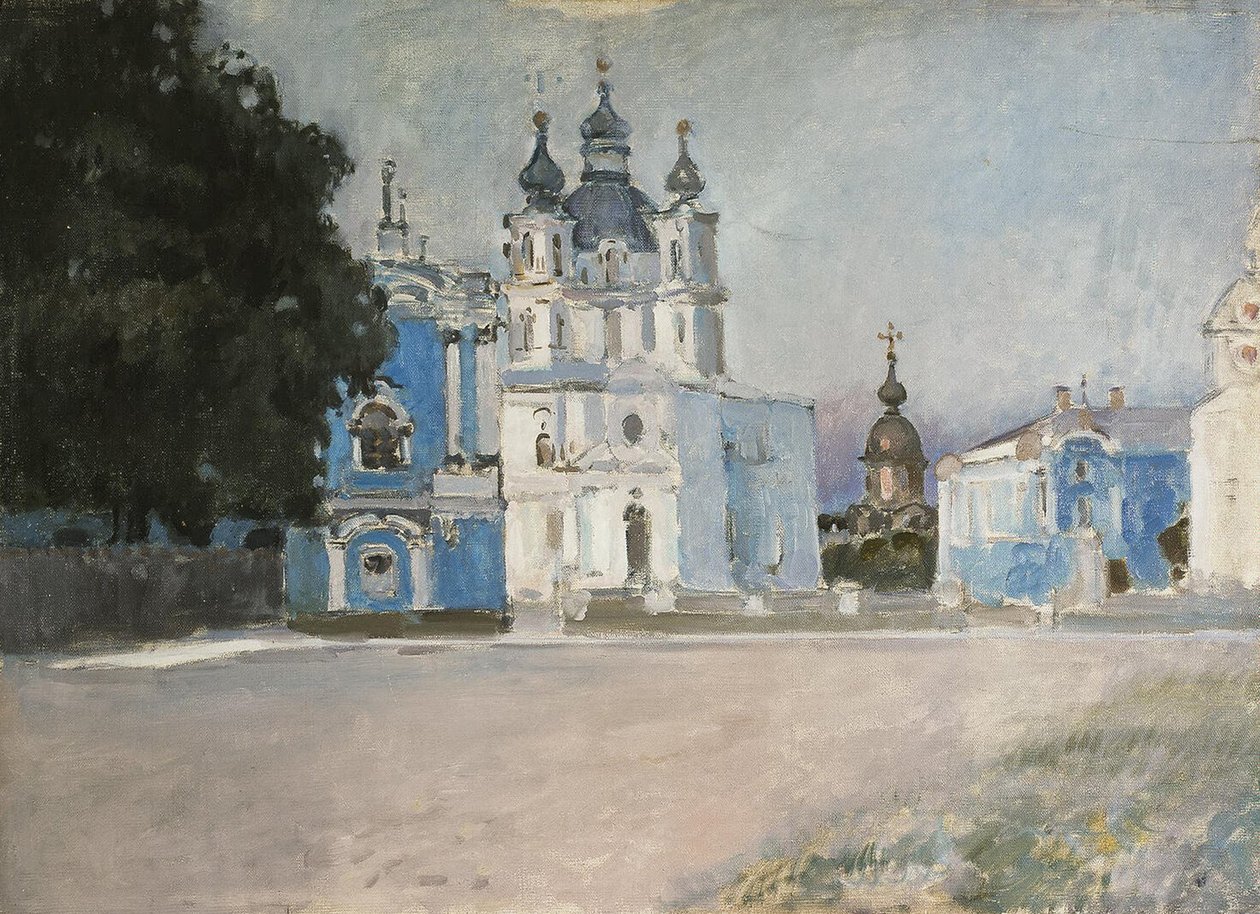 Smolny-klostret i Sankt Petersburg, tidigt 1900-tal. av Stepan Petrovich Yaremich