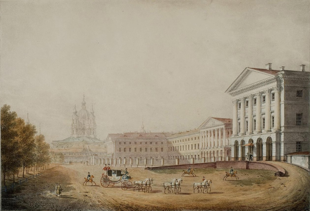 Smolny Institute for Noble Maidens i Sankt Petersburg, 1823 av Stepan Philippovich Galaktionov