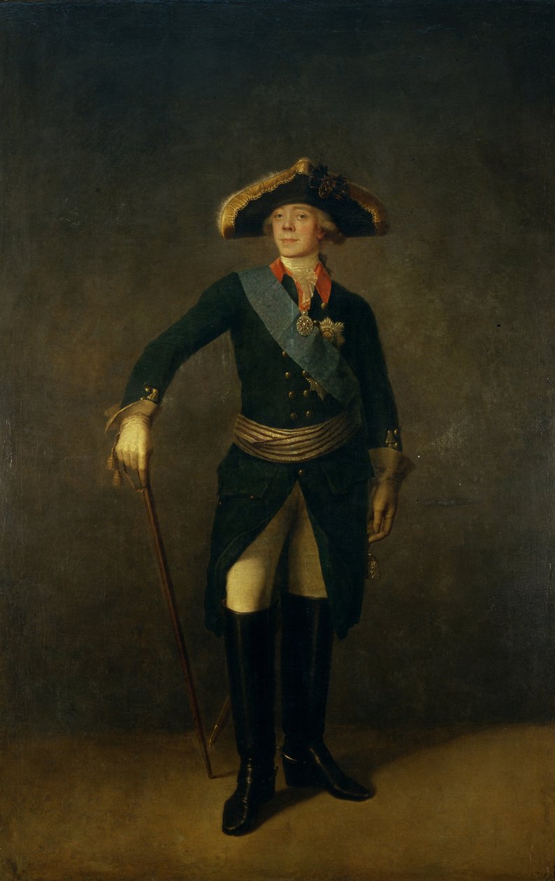 Porträtt av kejsaren Paul I av Ryssland 1754-1801, 1797 av Stepan Semenovich Shchukin