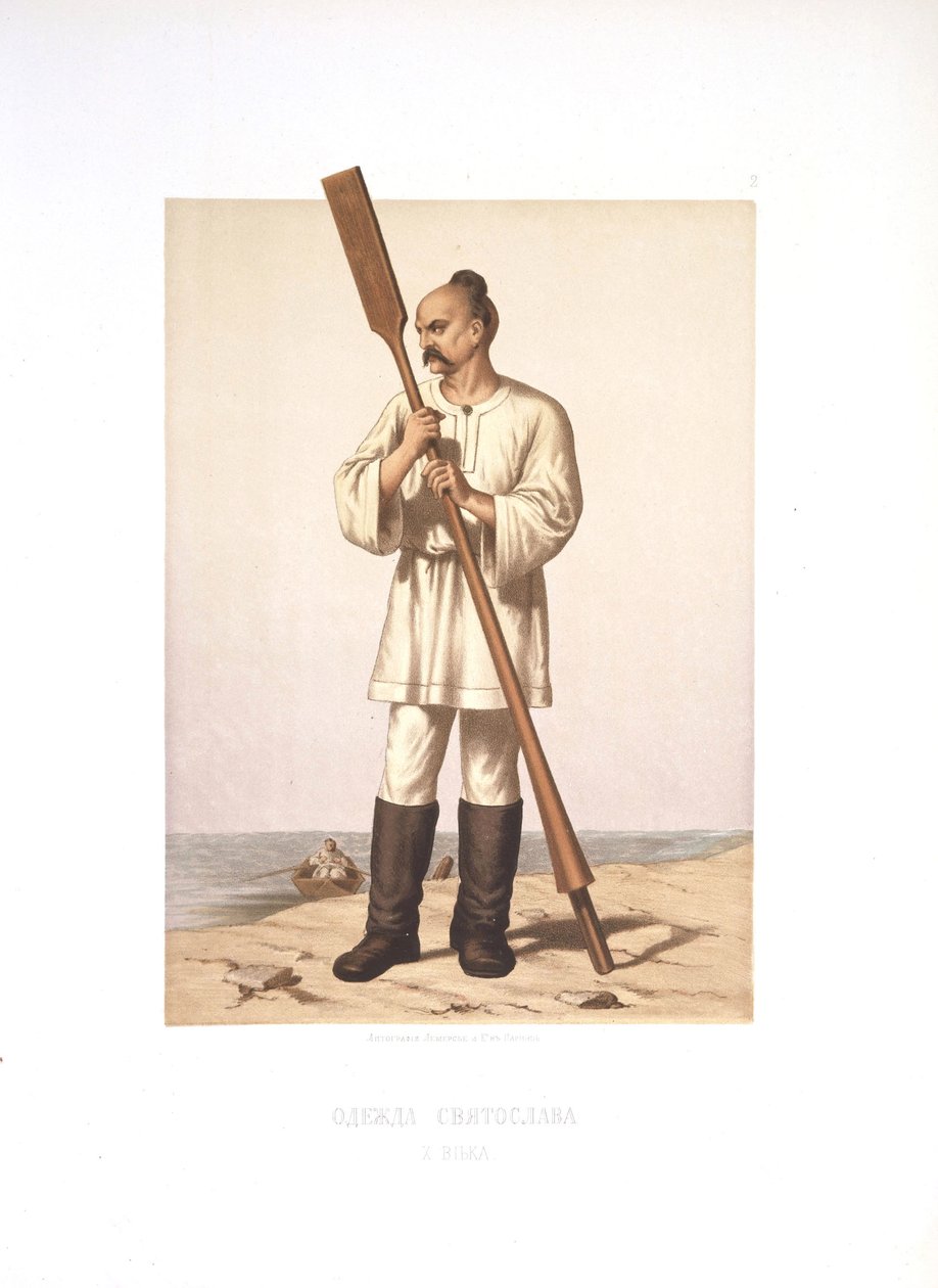 Storprins Svjatoslav I av Kievs plagg, 1877 av Stepan Stepanovich Strekalov