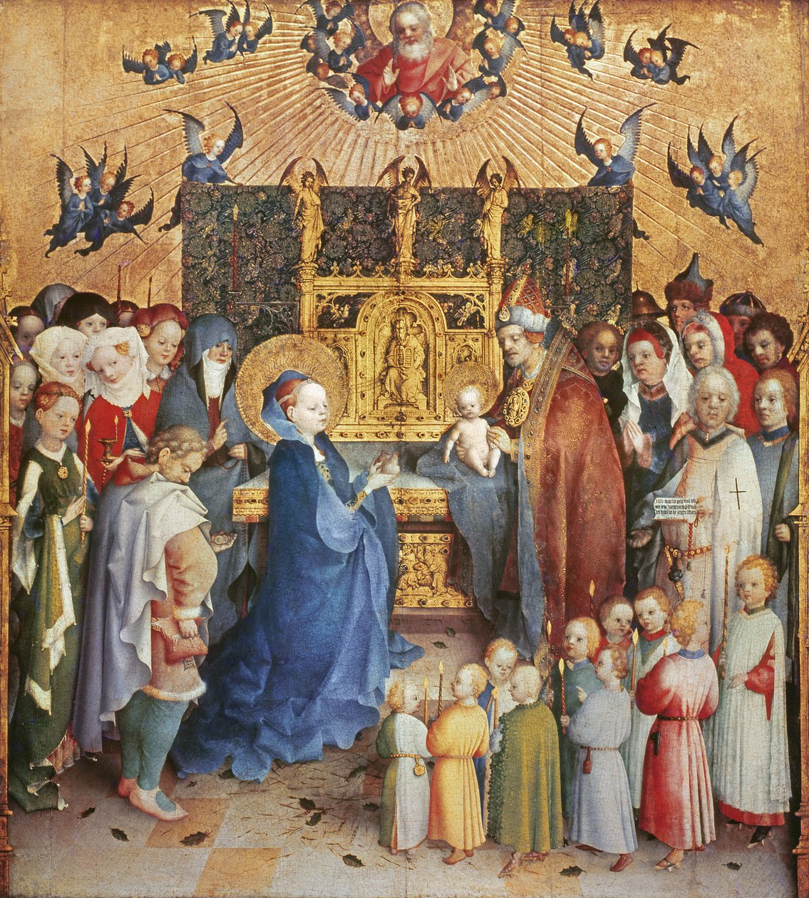 Presentationen av Kristus i templet, 1447 av Stephan Lochner