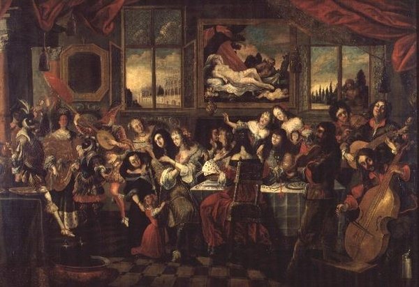 Den förlorade sonen med kurtisanerna, c.1662 av Stephan Kessler