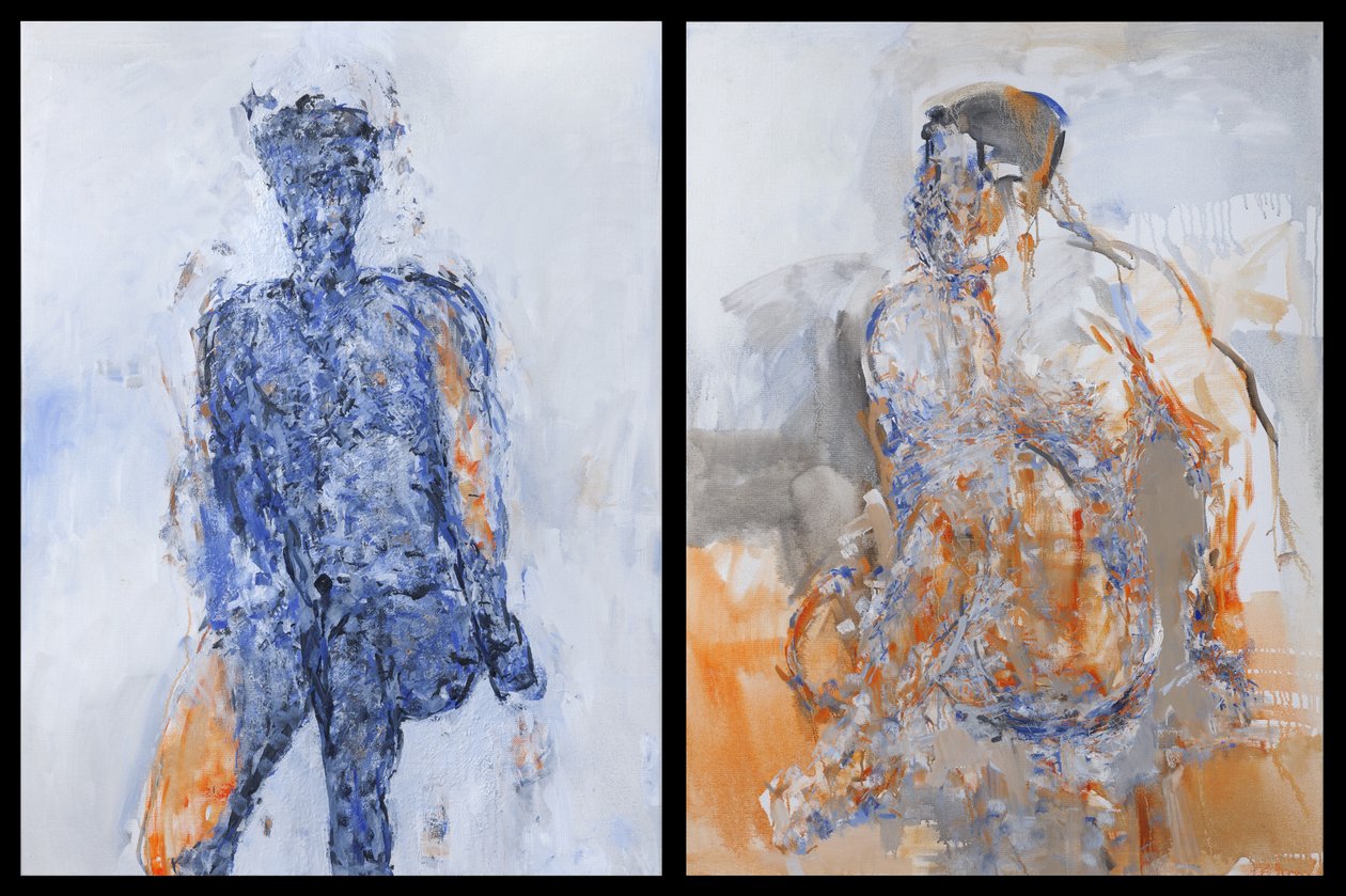 Diptyk av Duncan Hume dansar 38 år 2011 av Stephen Finer