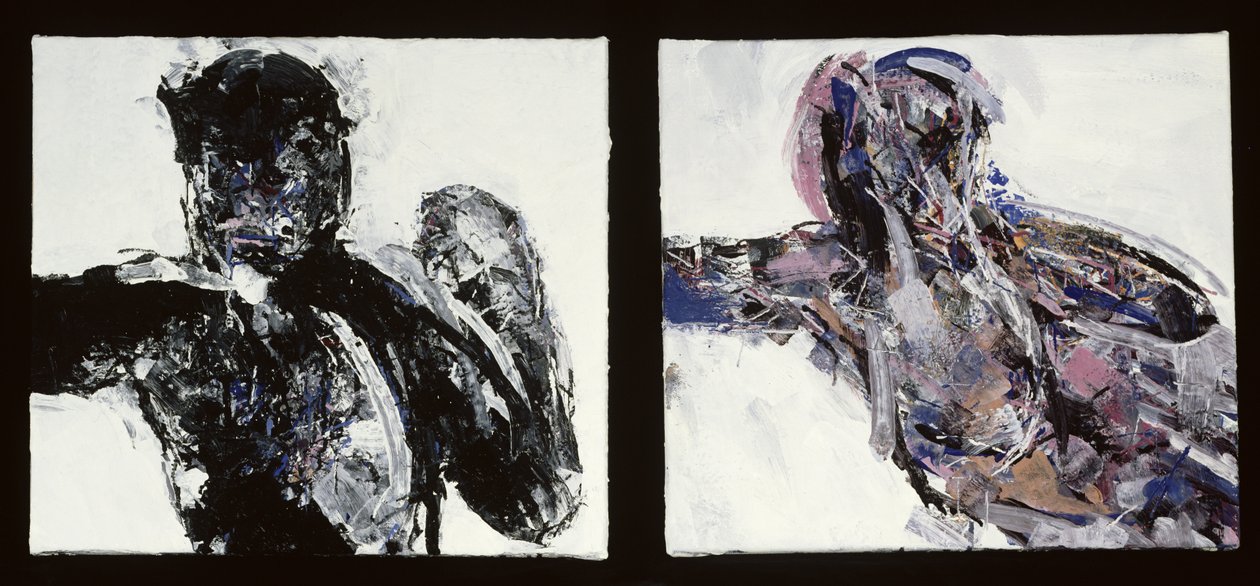 Naken man och naken kvinna, liggande tillbaka med armen utsträckt, 1993-94 av Stephen Finer