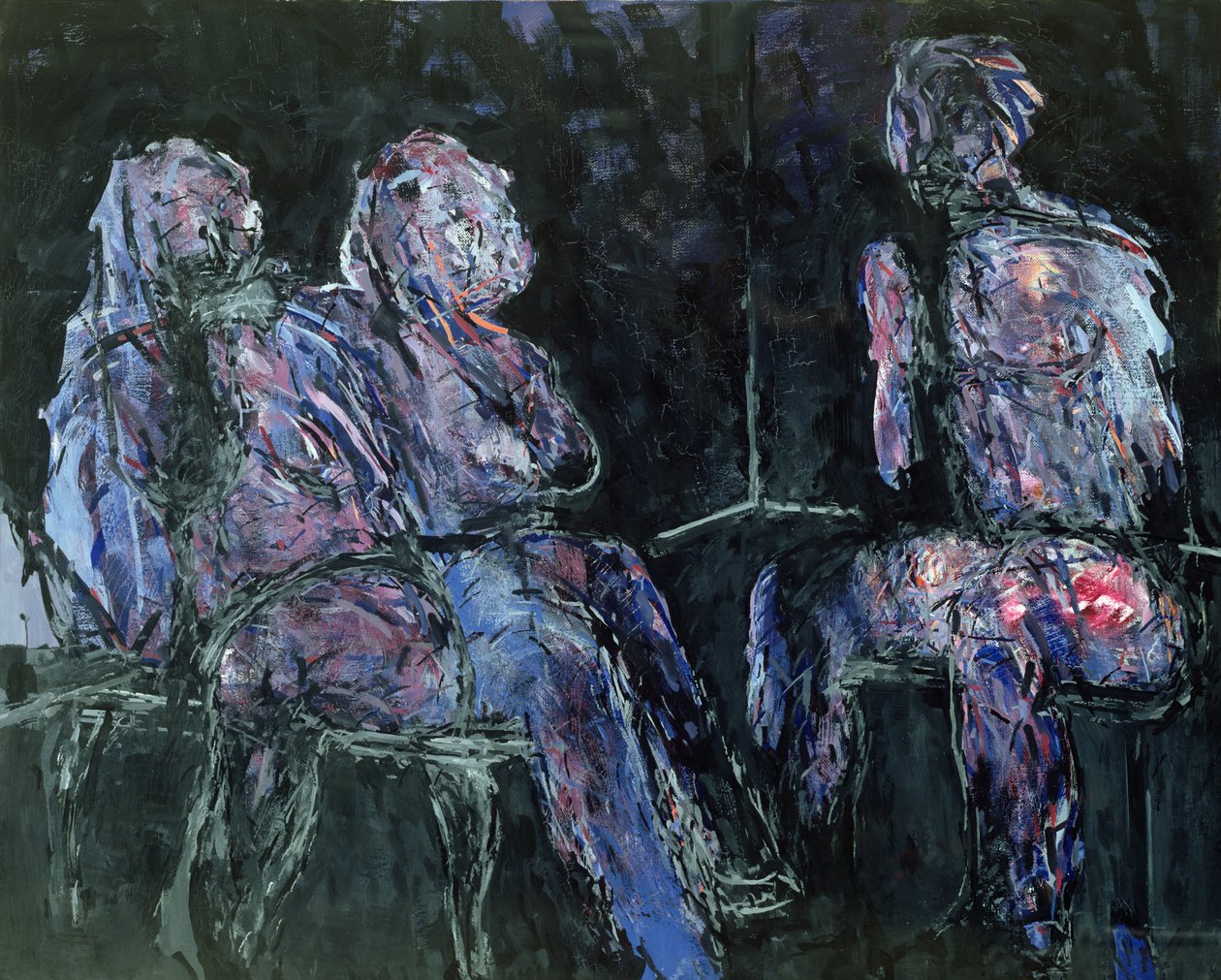 Två kvinnor och en man, 1986 av Stephen Finer