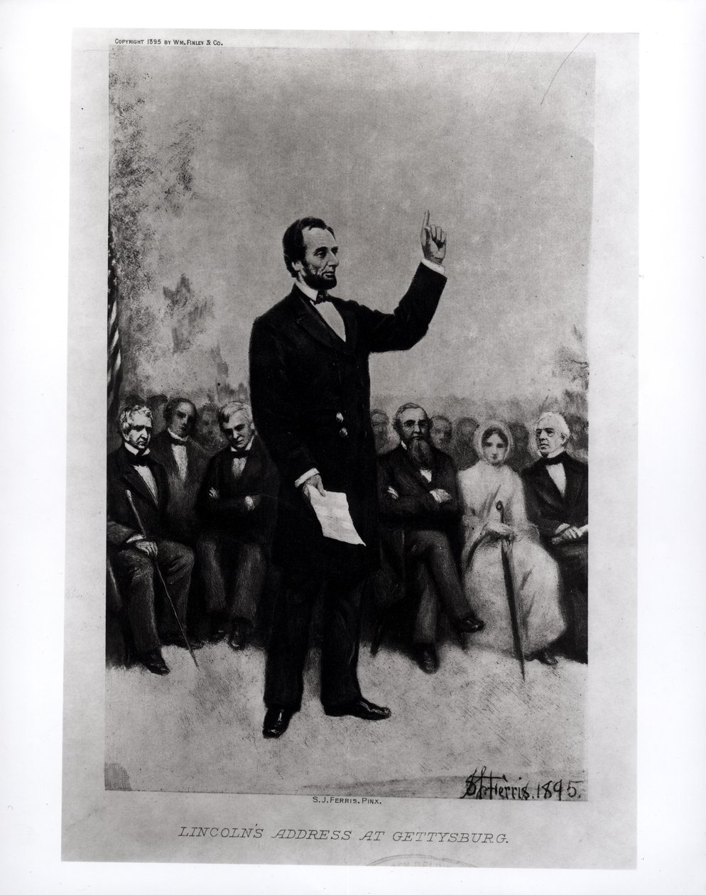 Lincolns adress i Gettysburg, 1895 av Stephen James Ferris