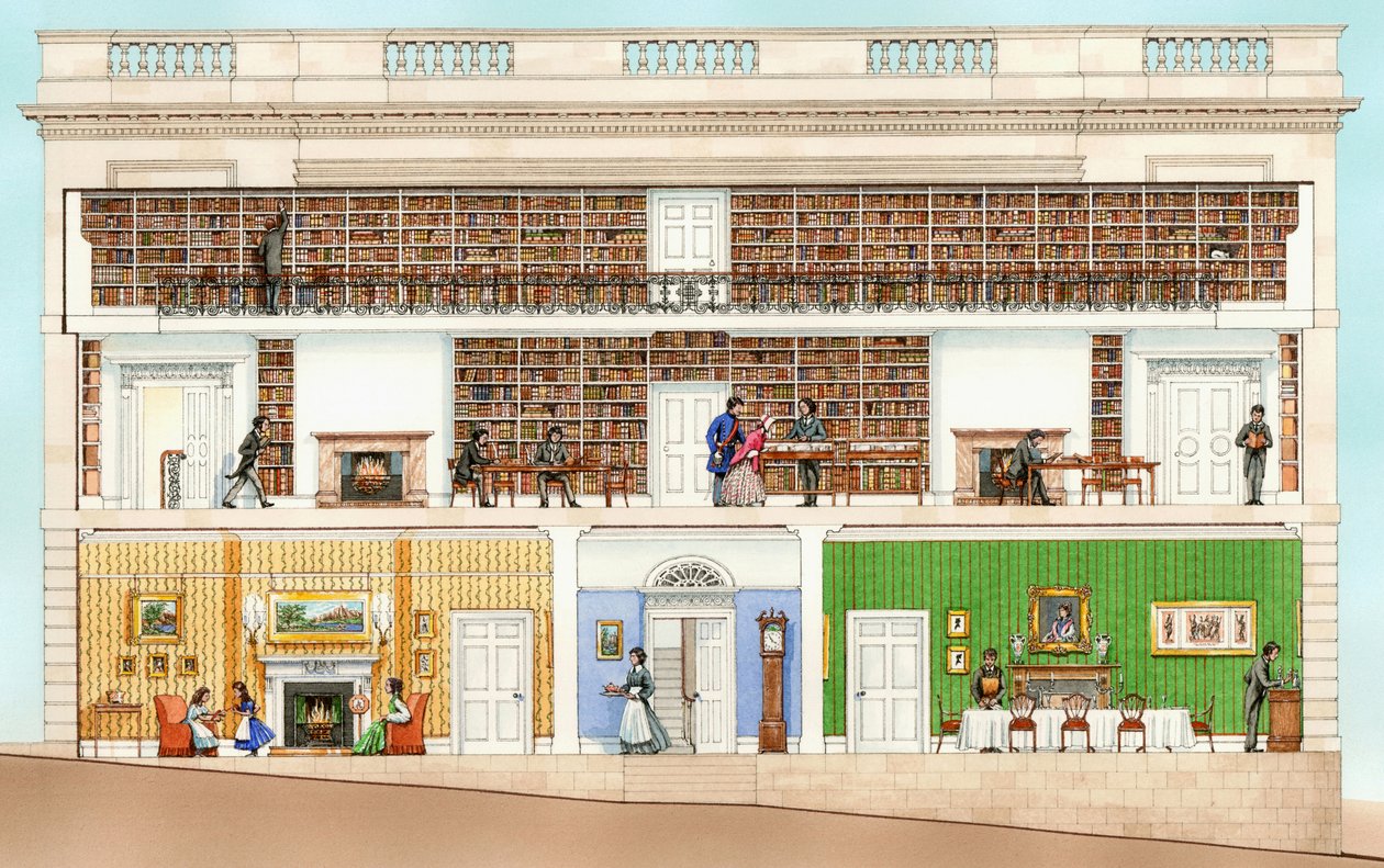 Armagh Robinson Library, Armagh, N.away001 (bläck och akvarell) av Stephen Conlin